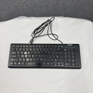 Acer SK-9626 Wired USB Keyboard Black Slim Low Profile with Number Pad